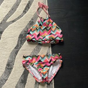 Size 12 girls bathing suit set in perfect condition